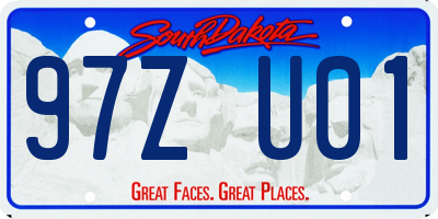 SD license plate 97ZU01
