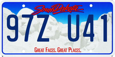 SD license plate 97ZU41
