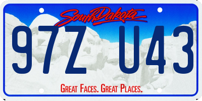 SD license plate 97ZU43