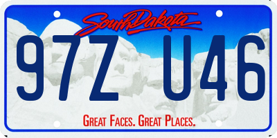 SD license plate 97ZU46