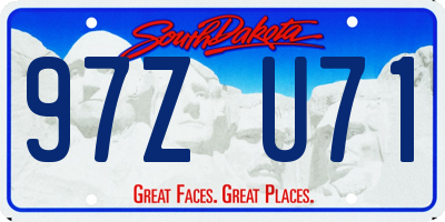 SD license plate 97ZU71