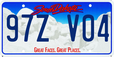 SD license plate 97ZV04