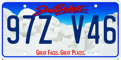 SD license plate 97ZV46