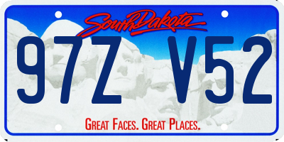 SD license plate 97ZV52