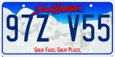 SD license plate 97ZV55