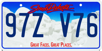 SD license plate 97ZV76