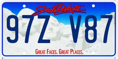 SD license plate 97ZV87