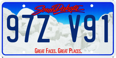 SD license plate 97ZV91