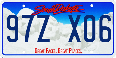 SD license plate 97ZX06
