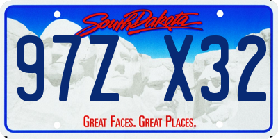 SD license plate 97ZX32