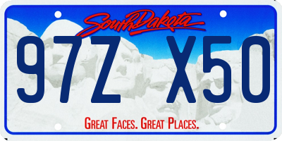 SD license plate 97ZX50