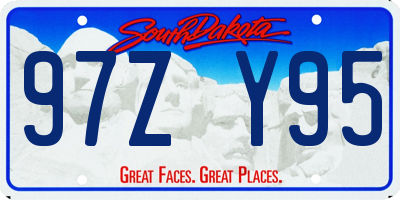 SD license plate 97ZY95