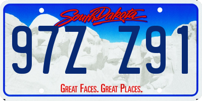 SD license plate 97ZZ91