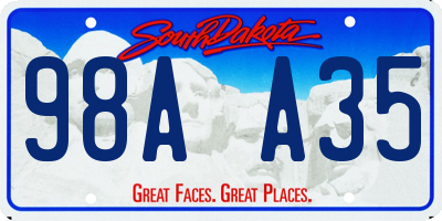 SD license plate 98AA35