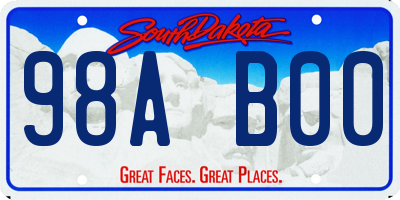 SD license plate 98AB00