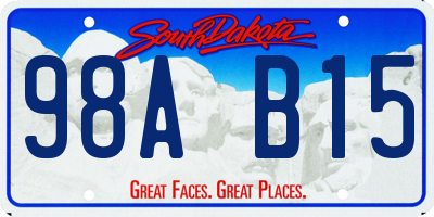 SD license plate 98AB15