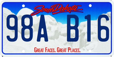 SD license plate 98AB16