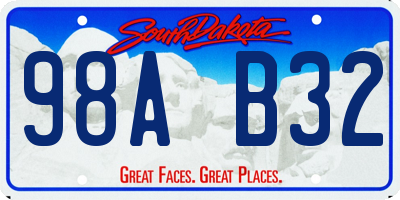 SD license plate 98AB32