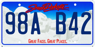 SD license plate 98AB42