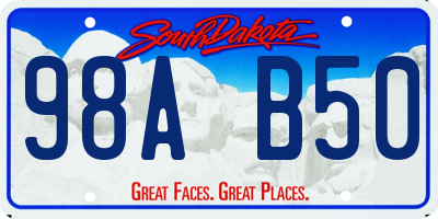 SD license plate 98AB50