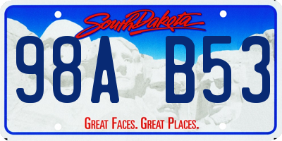 SD license plate 98AB53