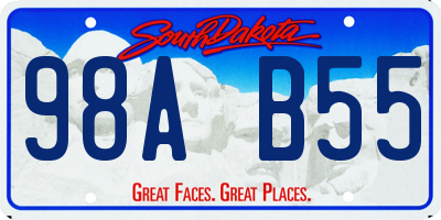 SD license plate 98AB55
