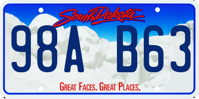SD license plate 98AB63