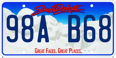 SD license plate 98AB68