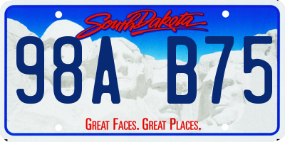 SD license plate 98AB75