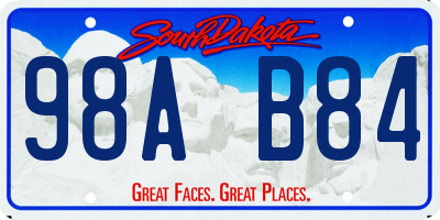 SD license plate 98AB84