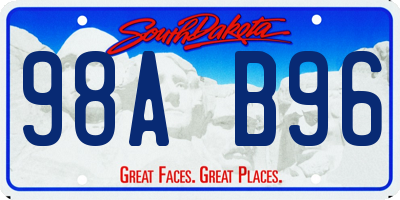 SD license plate 98AB96
