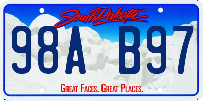 SD license plate 98AB97