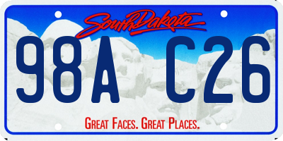 SD license plate 98AC26