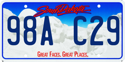 SD license plate 98AC29