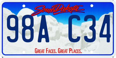 SD license plate 98AC34