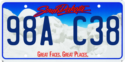 SD license plate 98AC38