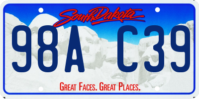 SD license plate 98AC39