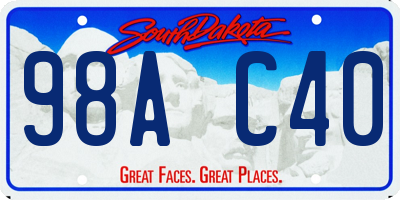 SD license plate 98AC40