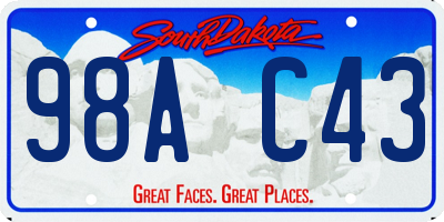 SD license plate 98AC43