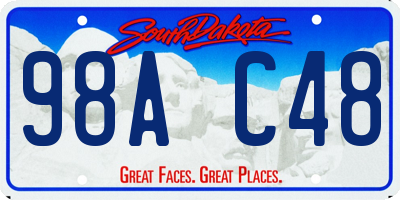 SD license plate 98AC48