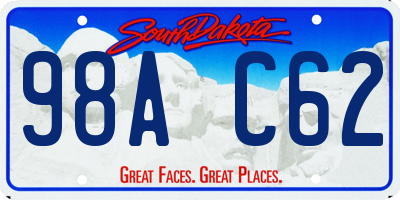 SD license plate 98AC62
