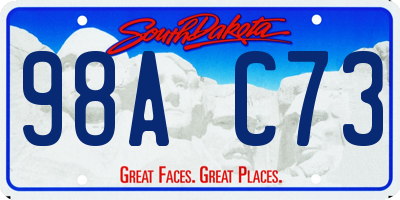 SD license plate 98AC73