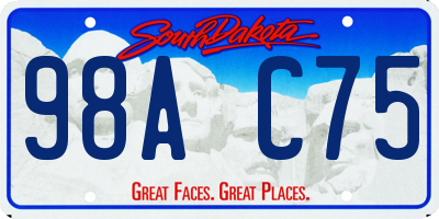 SD license plate 98AC75