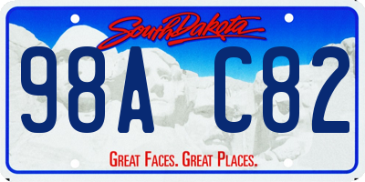 SD license plate 98AC82