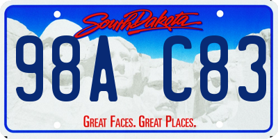 SD license plate 98AC83