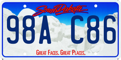SD license plate 98AC86