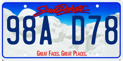 SD license plate 98AD78