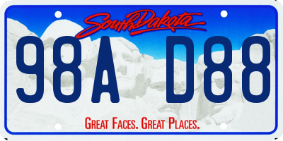 SD license plate 98AD88