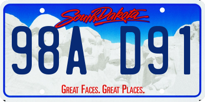 SD license plate 98AD91