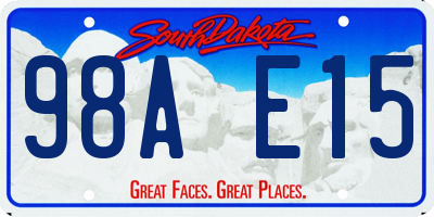 SD license plate 98AE15